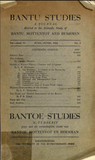 Bantu Studies